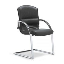 Contemporary visitor chair / upholstered...