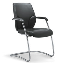 Contemporary visitor chair / upholstered...