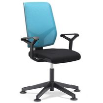 Contemporary office armchair / mesh / fabric...
