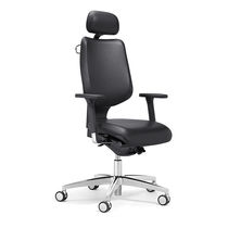Contemporary executive chair / leather /...
