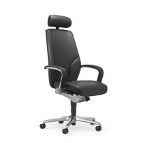 Contemporary executive chair / leather /...