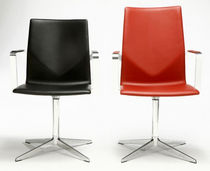 Contemporary visitor chair / swivel / upholstered...