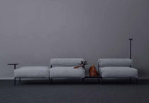 Modular sofa / contemporary / fabric / gray