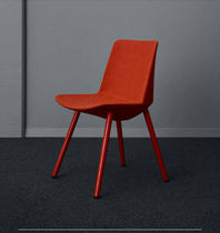 Contemporary visitor chair / upholstered...