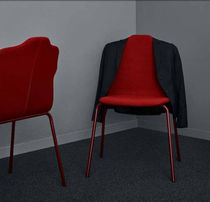Contemporary visitor chair / upholstered...