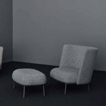 Contemporary visitor armchair / fabric /...