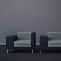 Contemporary visitor armchair / fabric