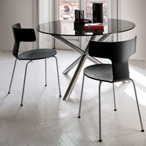 Contemporary chair / stackable / fabric...