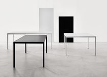Contemporary table / melamine / aluminum...
