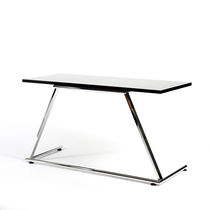 Contemporary boardroom table / metal / rectangular...