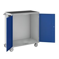 Tall filing cabinet / steel / with hinged...