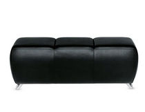 Contemporary bench / leather