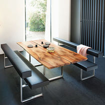 Contemporary dining table / wooden / metal...