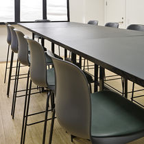 Contemporary bar chair / upholstered / stackable...