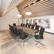 Contemporary boardroom table / wooden /...