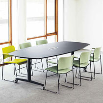 Contemporary boardroom table / wood veneer...