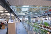 acoustic metal suspended ceiling (modular Hook-On tiles, concealed grid) SYSTEM 205 SAS International