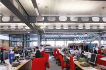 acoustic metal suspended ceiling (modular Hook-On tiles, concealed grid) SYSTEM 200 SAS International