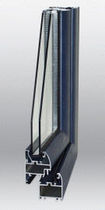 aluminium casement french window P46 SYSTEM ASAS ALUMINIUM