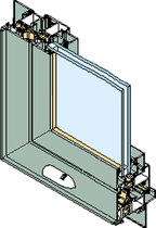 aluminium casement french window with thermal break ESPACE &reg; 50 TH INSTALLUX