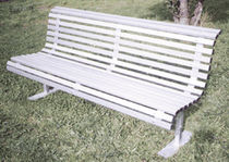aluminium contemporary public bench CONTOURED ALUMINIUM SLATTED  Draffin