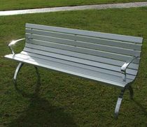 aluminium contemporary public bench 88577/ARM/AL Draffin