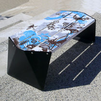 aluminium contemporary public bench Numericoat&reg; - Mobilier Urbain VISIO-TECHNIC