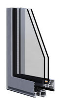 aluminium double glazed casement window with a thermal break OPTICA ALUMAFEL