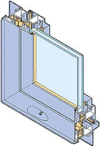 aluminium double glazed casement window with a thermal break ESPACE &reg; 50 TH INSTALLUX