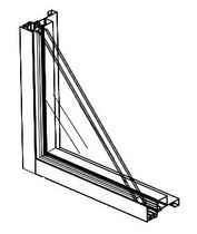 aluminium double glazed fixed window SERIES 425 Commdoor Aluminum