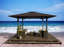aluminium gazebo (resin wicker covering) FARE 16 m2 FARE OUTDOOR