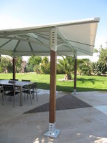 aluminium gazebo (resin wicker covering)  FARE OUTDOOR