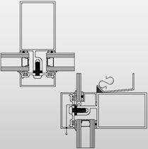 aluminium profile for mullion and transom curtain wall VERSAWALL MIDLINE 2200 Alumicor Limited