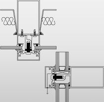 aluminium profile for mullion and transom curtain wall VERSAWALL SLIMLINE 1750 Alumicor Limited