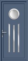 aluminium swing door with porthole  ALUPORTA
