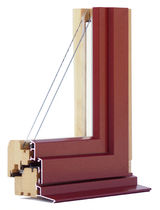 aluminium-wood double glazed casement window with thermal break MIXTHERM Menuiserie David