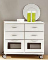 bathroom cabinet with casters MIRO IDEAL BAGNI