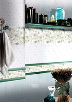 bathroom porcelain stoneware wall tile: floral pattern BLOOMING. BRENNERO