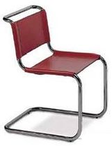 Bauhaus design leather sled base chair DINETTE Arrben di Benvenuto Ottorino