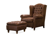 berg&egrave;re wingchair with footstool QUEEN  BERTO SALOTTI