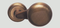 brass door handle DEPLACED KNOB CAL