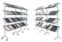 brochure display rack with casters LOOK PLANNING SISPLAMO