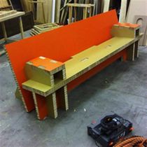 cardboard design bench BEE BOARD BENCH DAVIS GRAAS