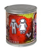 cardboard design stool LES AMOUREUX Pacific Art Design