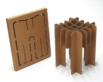 cardboard design stool (with eco-packaging) FYS (Finish Your Self) by David Graas DAVIS GRAAS