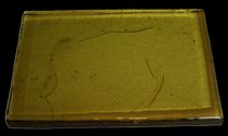 cast glass tile JAUNE MIEL Verrerie Saint-Just