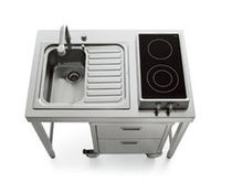 ceramic glass hob: radiant R30/2EVC ALPES-INOX