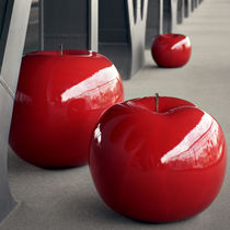 ceramic sculpture for garden (handmade) APPLE SCULPTURE by Lisa Pappon Bull and Stein