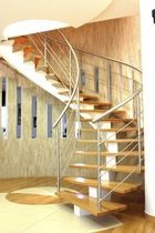circular staircase with central stringers (metal frame and wooden steps) MARCO POLO G555 essegi scale
