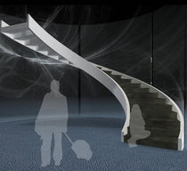 circular staircase with lateral stringers (concrete structure) SERIE C EDILCO